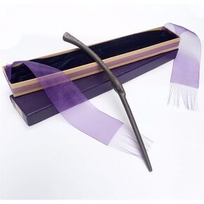 Alisecfa Collection Wizard Magical Wand and Witch Magic Wand Cosplay Wand with Steel Core Costume Accessories for Christmas Halloween Birthday Party Favors with Medal in Gift Box (Black)
