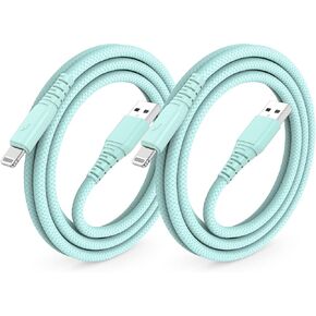 iPhone Charger Cable 10 ft 2Pack, [Apple MFi Certified] Extra Long Lightning Cable Fast Charging 10 Foot, USB iPhone Charger Cord 10 feet for iPhone 14/13/12/11 Pro Max SE XR XS X 8 7 6, iPad-Blue