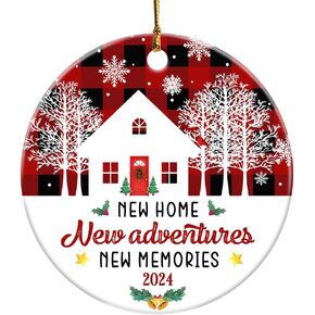 House Warming Gifts New Home, Housewarming Gifts New Home - Best Housewarming Gifts 2024, New Home Gifts Ideas, House Warming Gifts for Women, Couple - New Home Ornament 2024 Wood and Acrylic
