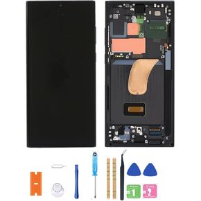 [Support fingerprint function ] Amoled LCD Digitizer Screen Touch Assembly Replacement LCD Display for Samsung Galaxy S23ultra G918 G918A G918F G918P G918R4 T U V W by Qvouaw（Sliver）