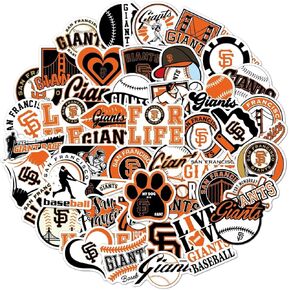 50 PCS of American Baseball San Francisco Stickers for Water Bottle, Laptop, Bicycle, Computer, Motorcycle, Travel Case, Giants, Car Decal Decoration Sticker