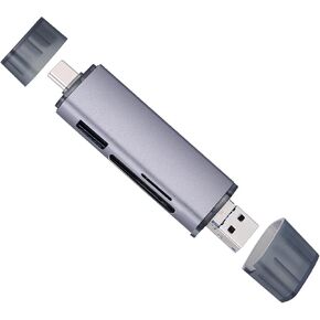 SD Card Reader,USB 3.0 Dual Slots USB C to Micro SD Card Adapter