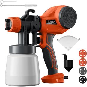 Tilswall Alien 500 Paint Sprayer HVLP Electric Spray Paint Gun Lightweight with 4 Nozzles & 3 Spray Patterns, 100 DIN-s, Ideal Paint Sprayer for Furniture, Fences, Walls, Cabinets, DIY