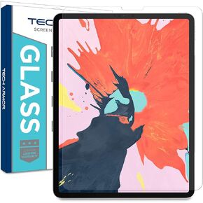 Tech Armor Screen Protector for iPad Pro 12.9 Inch 2022/2021/2020/2018 (6th/5th/4th/3rd) Model, 9 H Hardness Liquid Retina Display, Face ID Compatible, Ballistic Tempered Glass 1 Pack