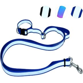 Hands Free Dog Leash Waist Belt Crossbody 8 in 1 Adjustable Waterproof Waist Leash for Dog Walking Reflective Stripe Traffic Handle Dog Leash and Collar Set (Large, 30-120 lbs, Multicolor)