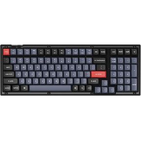 Keychron V5 QMK/VIA Custom Mechanical Keyboard, 100 Keys 96% Layout RGB Backlight Programmable Macro, Hot Swappable Wired K Pro Brown Switch PBT Keycaps for Mac Windows (Frosted Black Translucent)