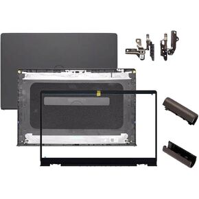 Replacement LCD Back Cover Top Case Rear Lid with LCD Hinges, LCD Hinge Covers, LCD Front Bezel Frame for Dell Inspiron 15 3510 3511 3515 3520 3525 Laptop 0WPN8 00WPN8 9WC73 09WC73 AP3LE000901