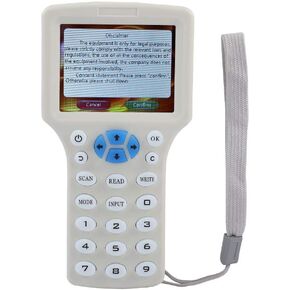 Bewinner 9 Frequency Handheld RFID Copier ID IC Reader Writer Duplicator Multifunctional Copy Encrypted NFC Smart Card RFID Copier ID/IC Reader Writer with HD 3.2 Inch Full Color Screen