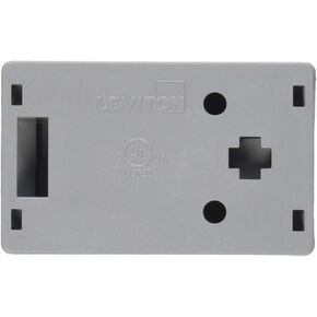 Leviton 41089-1GP QuickPort Surface Mount Housing, 1-Port, Grey