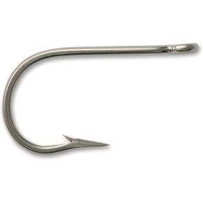Mustad 7732 Big Game Southern and Tuna Stainless Steel Forged Short Barb Hook (2-Pack), Size 10/0