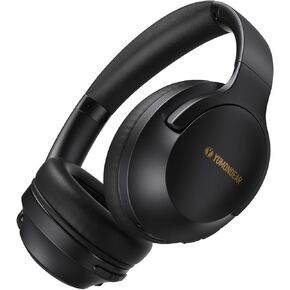 Bluetooth Headphones Over Ear, 80H Playtime Headphones Wireless with Mic, Bluetooth Headphones with 3 EQ Modes, HiFi Stereo Foldable Wireless Headphones for Phone PC Travel Workout (Black)
