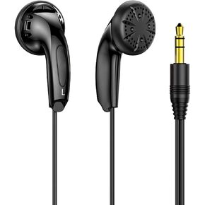 Yuandao HiFi Wired Earbuds: 15.4mm Dynamic Type-C Plug Flat Head Earphones with Call/Music Control Button, Bass Stereo in Ear Headphones for Gaming/Sport/Student/PC/Phone/Tablet, Clear no Mic