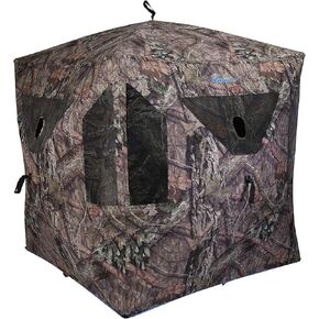 Ameristep Element Hub-Style Durable Noise-Free Hunting Ground Blind with Shoot-Through Mesh Windows & Gun Ports | 3 Hunters Concealment | Mossy Oak Break Up Country Camo | Easy Setup & Takedown