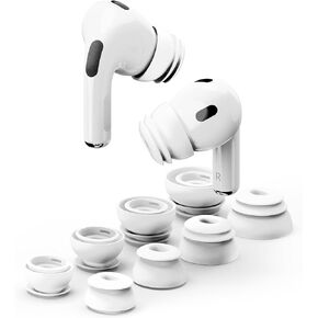 Premium Multi-Flange Eartips Compatible with Apple Airpods Pro1 & 2 (Large)
