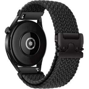 Nylon Bands Compatible with Samsung Galaxy Watch 7 6 5 4 FE Band 40mm 44mm/Galaxy Watch 6 4 Classic Bands 42mm 46mm 43mm 47mm/Galaxy Watch 5 Pro/Active 2 Band, 20mm Braided Watch Band for Men Women