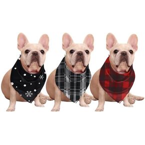 iClosam Matching Family Christmas Pajama Sets Pet Dog Bandana Scarfs
