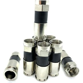 Perfect Vision Ridgeloc Rg6 Coax Cable Connector Compression F-type Fitting Female 50 pcs Directv Approved PV6UE