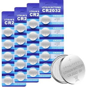 CR2032 Batteries 3V Lithium Battery, 20pcs Coin & Button Cell Batteries for Small Devices, Long-Lasting & High Capacity