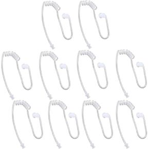 10-Pack Replacement Acoustic Tube Walkie Talkie Earpieces for Baofeng Motorola Kenwood Retevis Midland Two Way Radios Headset Secret Spy Game Earpiece