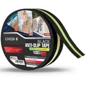 Chesk Grip Tape Clear Glow in The Dark Anti Slip Tape Reflective Waterproof 4 in x30 Ft Indoor/Outdoor Stair treads Non Slip Skateboard Grip Tape Safety Friction Adhesive Shower Floor Grips Stickers