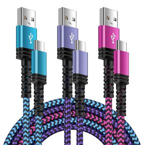 Samsung Fast Charger Cable USB Type C 6FT 3Pack for Samsung Galaxy A16 5G/A25/S24 FE/S24Ultra/A15/A35/S23,iPhone 16/16 Pro Max/16 Plus/15 Pro Max Plus,Android Phone Charger Cord for Pixel 9Pro XL 8a 7