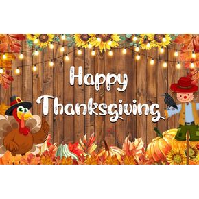 7x5ft Happy Thanksgiving Backdrop Thanksgiving Photo Backdrop Thanksgiving Pumpkin Backdrop Fall Thanksgiving Party Banner F203