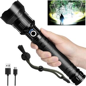 Rechargeable Flashlights 990, 000 High Lumens, Super Bright LED Flashlight Powerful with 10000mAh Capacity, 5 Modes Waterproof Flashlight Handheld Flash Lights for Home Camping Emergencies