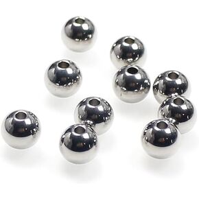 Pack of 100 Metal Fishing Beads Spinner Lure Body Spinnerbait Making Supplies DIY 8mm S150