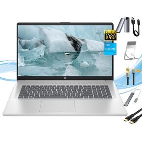 HP 17 inch Laptop |17.3" FHD Computer | 64GB RAM | 2TB SSD & 128GB Portable SSD | AMD Ryzen 5 7430U| Webcam | USB-C| Wi-Fi 6| Bluetooth| Copilot Ready| Ultra Light| AI-Powered Windows 11| RK Bundle