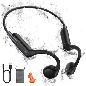Bone Conduction Headphones, Wireless Open-Ear Headphones, Newest Bluetooth 5.3 with Mic - MP3 Play Built-in 32GB Memory, IPX8 Waterproof Updated Sports Headphones for Workout Swimming Running