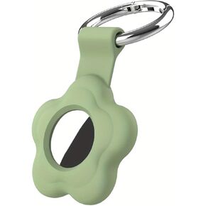Keychain for Apple Air Tag, Silica Gel Airtag Holder, Comes with Ring Metal Snap Keyring for Luggage, Keys, Pets, Kids Bag, Airtagsmate for Luggage(Pink)