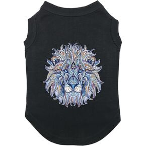 Dog Shirts Clothes T Shirt for Small Dog Breathable Lion King Shirts Cool Summer Cotton Tank Top Vest for Small Dog Puppy Medium Cat Black XXXL