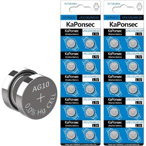 20 Pack LR1130 AG10 389 1.5V Button Coin Cell Battery