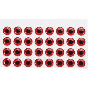 PATIKIL Fishing Lure 3D Eyes 12mm, 100Pcs Waterproof Artificial Fish Eye Fly Tying Lures Crafts Tackle Accessory for Fishing Baits DIY, Red