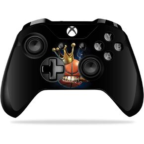 MightySkins Skin Compatible with Microsoft Xbox One X Controller - Basketball King | Protective, Durable, and Unique Vinyl wrap Cover | Easy to Apply, Remove, and Change Styles | Made in The USA