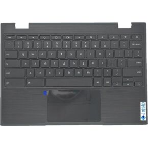 Replacement Upper Case Palmrest for Lenovo 100e Chromebook 2nd Gen 81MA Series Laptop with Touchpad Keyboard Assembly Top Cover 5CB0T79741