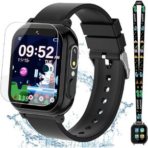 Kids Smart Watch Girls Gifts Age 3-12, Waterproof Watch for Kids with 32 Games, Dual Camera, Touch Screen, Alarm Clock, Music Player, Pedometer Birthday Gift Toys for Girls Ages 5 6 7 8 9 10 (Purple)
