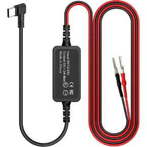 Dash Cam Power Adapter USB-C Plug,DC 12v/24v to 5v 2A Dashcam Power Adapter,Compatible with F7N,T27,N4,E1,N2S,T3,N2,G840S,G850,D07S,M300S,R3,Dash Cam Mirrior Camera Wire Kit,Quick Plug and Play
