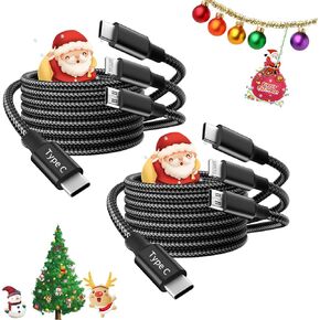 Multi Charging Cable, (2 Pack 4FT) USB C Charger Cable 3 in 1 Charging Cable Nylon Braided Fast Charging Cord with Type-C, Micro USB,IP Port for Most Phones&Pads