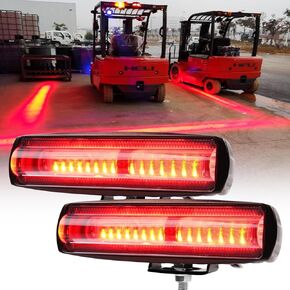 BORDAN Forklift Safety Light LED, Red Zone Forklift Danger Zone Warning Light, Work light Warehouse For Forklift Truck Security Indicator Safety Light, Led Forklift Side-Mount Pedestrian Safety Light