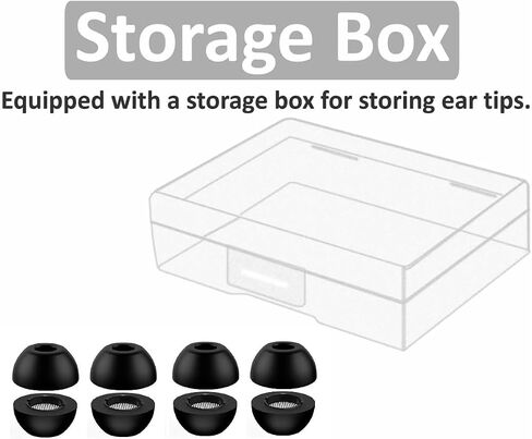 Replacement Memory Foam Ear Tips for Galaxy Buds3 Pro, Noise Canceling Foam Eartips Ear Plug Ear Tip,Fit in Case,XL/L/M/S 4 Size 4 Pairs,Black (Buds3ProFoam4P) in Kuwait