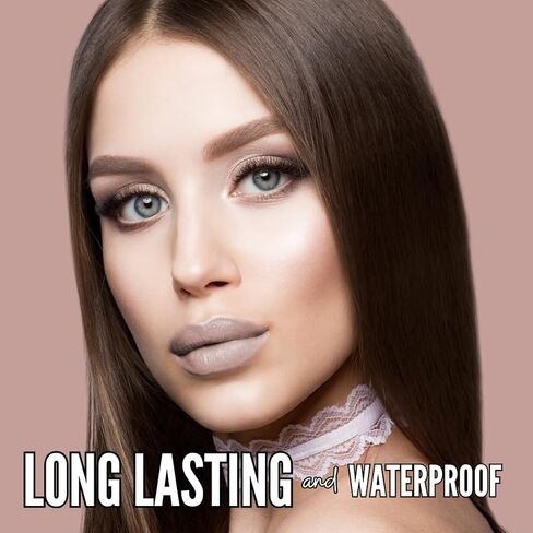 Mynena Dark Brown Matte Liquid Lipstick & Liner Kit | Long-Lasting, Waterproof | Full Coverage, No Smudge | Cocoa in Saudi Arabia