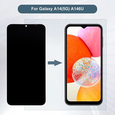شاشة LCD رقمية متوافقة مع Samsung Galaxy A14 5G SM-A146U 6.6 بوصة شاشة LCD تعمل باللمس مع أدوات رؤية أمريكية in Saudi Arabia