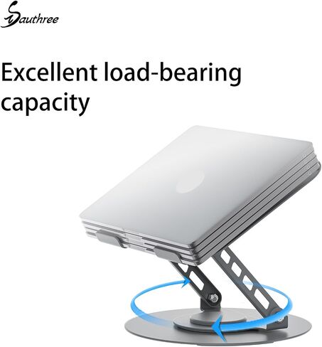 360° Rotating Adjustable Laptop Stand&Metal Phone Holder Perfect for Work,Painting,Office,Travel,Home,Fits MacBook & Laptops up to13-17",Dual Rotary Shaft,Folding Design-Purple& Pink in Saudi Arabia