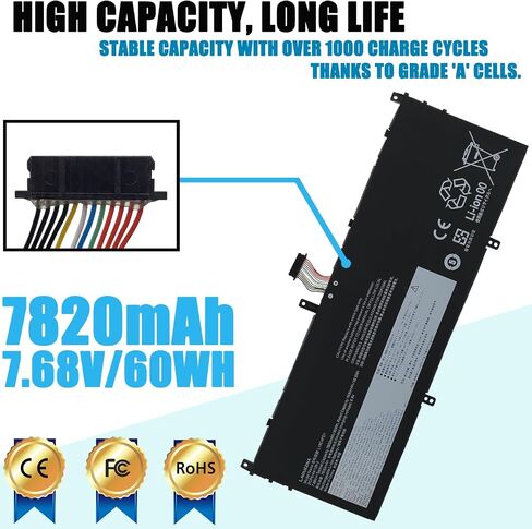 بطارية كمبيوتر محمول L19C4PD1 متوافقة مع Lenovo ideapad Yoga 6-13ARE05 6-13ALC6 Yoga C640-13IML LTE Series L19D4PD1 SB10W67395 5B10W67385 5B10U65274 SB10W67360 5B10W67329 5B10U65275 60 واط ساعة in Saudi Arabia