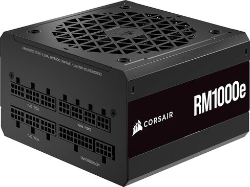 Corsair RM1000e (2023) مصدر طاقة منخفض الضوضاء معياري بالكامل - متوافق مع ATX 3.0 وPCIe 5.0 - مكثفات مصنفة 105 درجة مئوية - كفاءة ذهبية 80 بلس - دعم الاستعداد الحديث - أسود (متجدد) in Kuwait