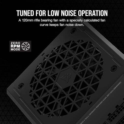 Corsair RM1000e (2023) مصدر طاقة منخفض الضوضاء معياري بالكامل - متوافق مع ATX 3.0 وPCIe 5.0 - مكثفات مصنفة 105 درجة مئوية - كفاءة ذهبية 80 بلس - دعم الاستعداد الحديث - أسود (متجدد) in Kuwait