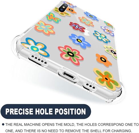 ZHEGAILIAN for iPhone Xs Max Case, [Military-Grade Protection All-Around Shockproof Corners] Clear TPU Bumper Case for iPhone Xs Max - Cute Flower in Saudi Arabia