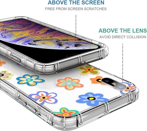 ZHEGAILIAN for iPhone Xs Max Case, [Military-Grade Protection All-Around Shockproof Corners] Clear TPU Bumper Case for iPhone Xs Max - Cute Flower in Saudi Arabia