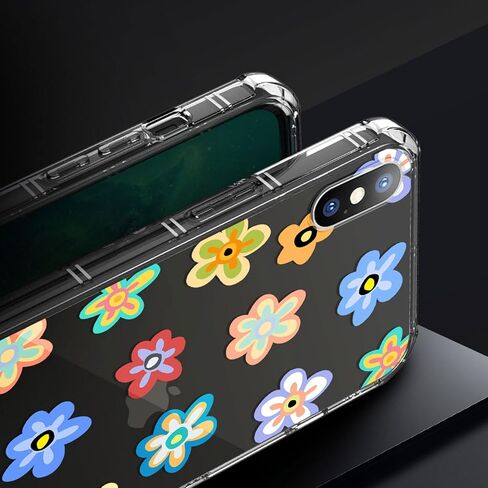 ZHEGAILIAN for iPhone Xs Max Case, [Military-Grade Protection All-Around Shockproof Corners] Clear TPU Bumper Case for iPhone Xs Max - Cute Flower in Saudi Arabia